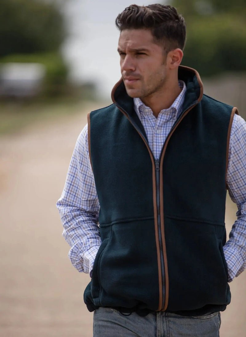 Alan Paine Aylsham Fleece Gilet Navy Clothing Emmett Stone