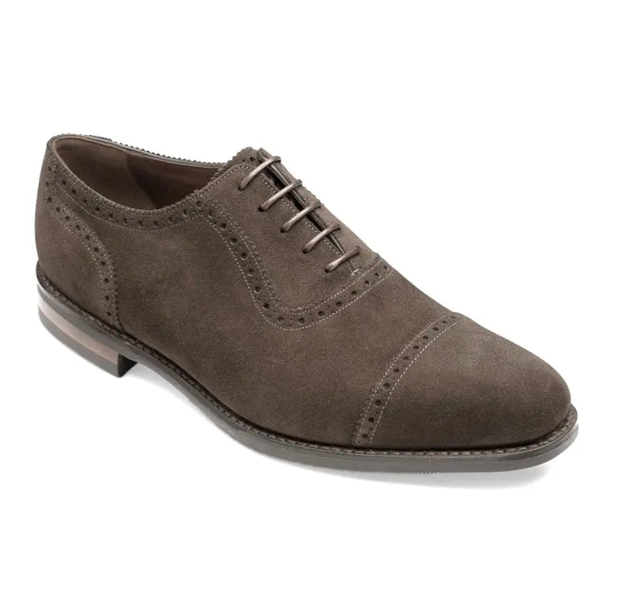 Fleet Semi-Brogue Shoe, Suede-DARKBROWN - Emmett & – Emmett & Stone ...