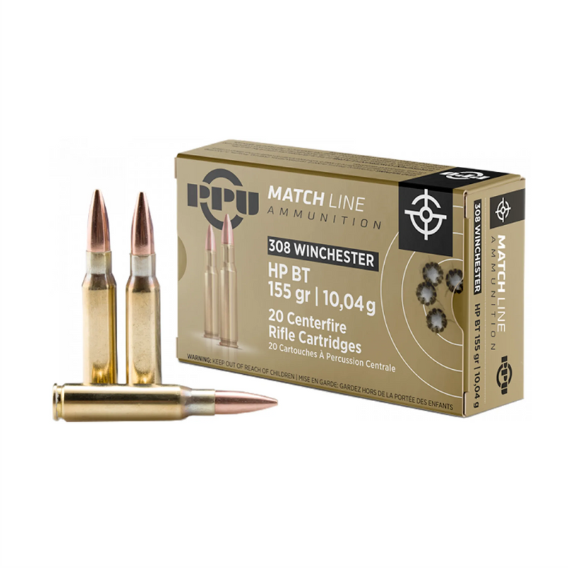 PPU .308 Winchester 155gr HP BT