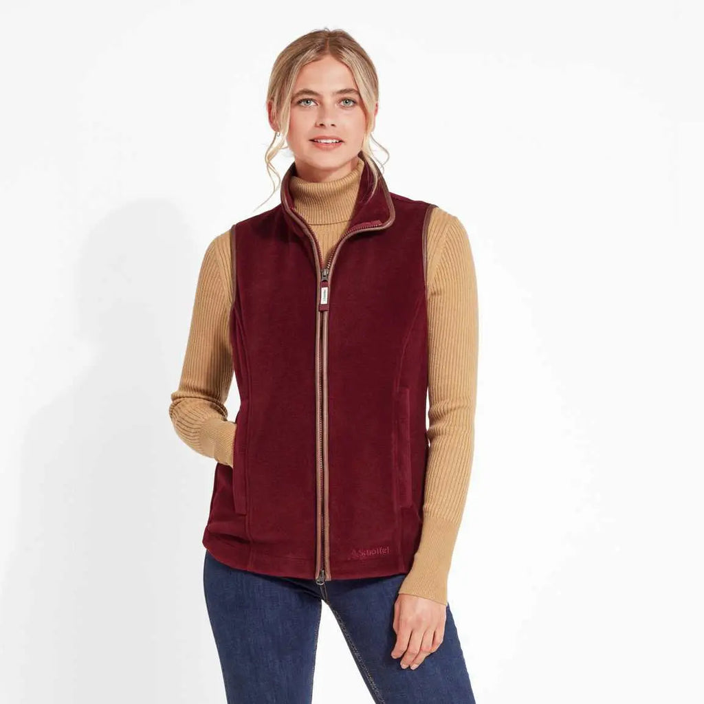 Schoffel Lyndon II Fleece Gilet in claret from Emmett & Stone Country ...